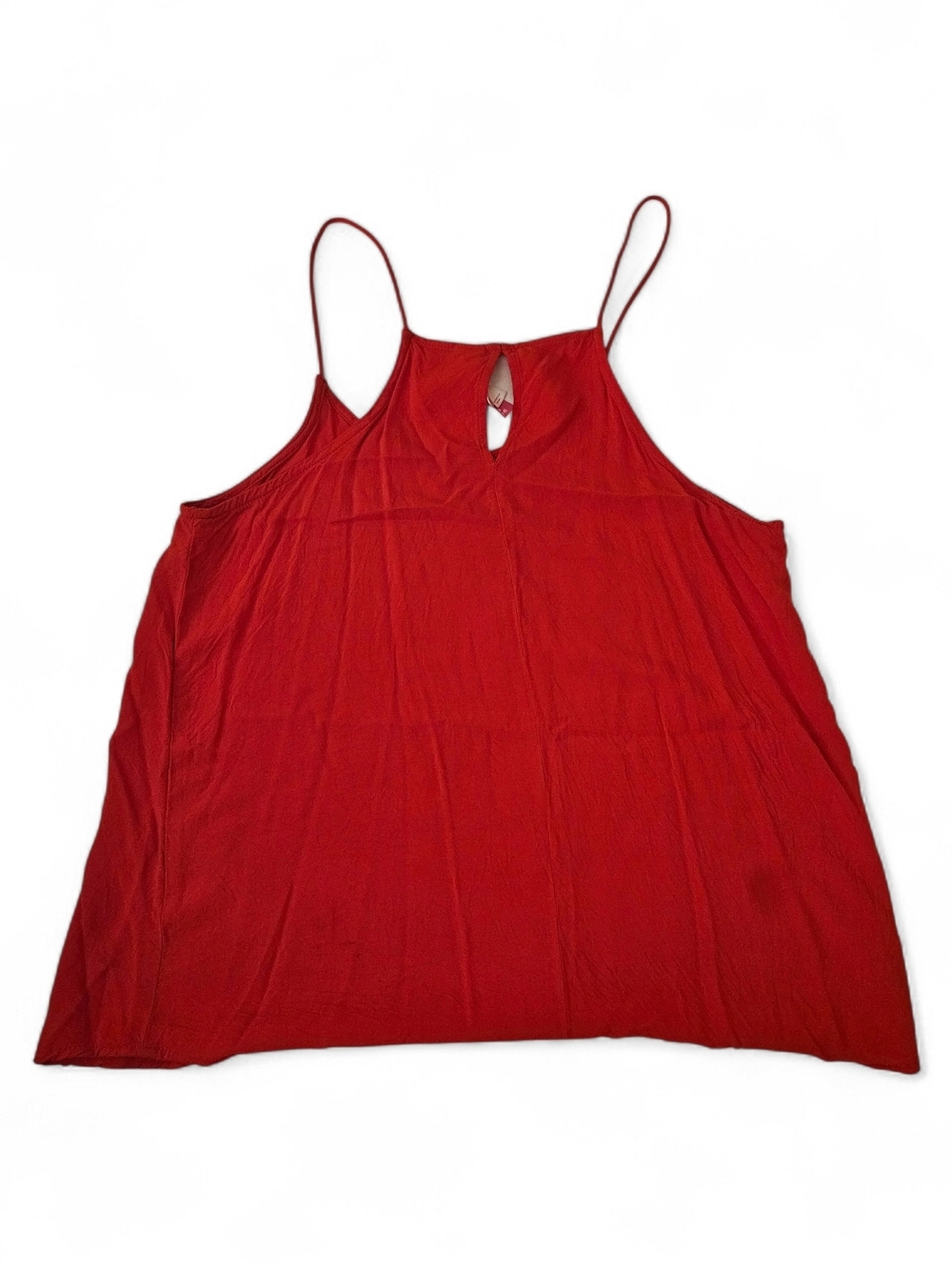 No Boundaries Red Spaghetti Strap Tank with Keyhole